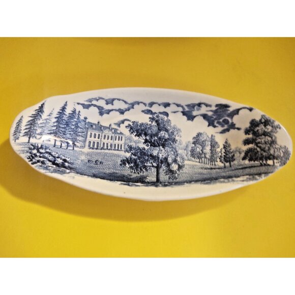 Vintage 1790 Avon Scenes Palissy England Gravy Boat & Saucer - Picture 3 of 15